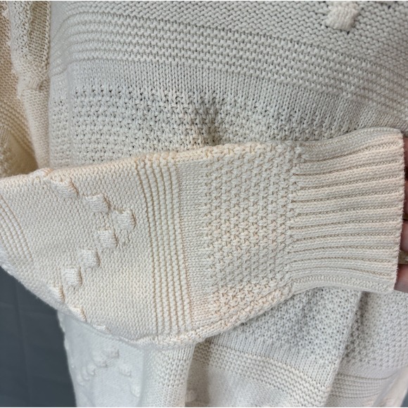 Pink Clover Women's L Ivory Knit Sweater NWT‎ Mock Neck Pullover Cottagecore - Picture 8 of 13